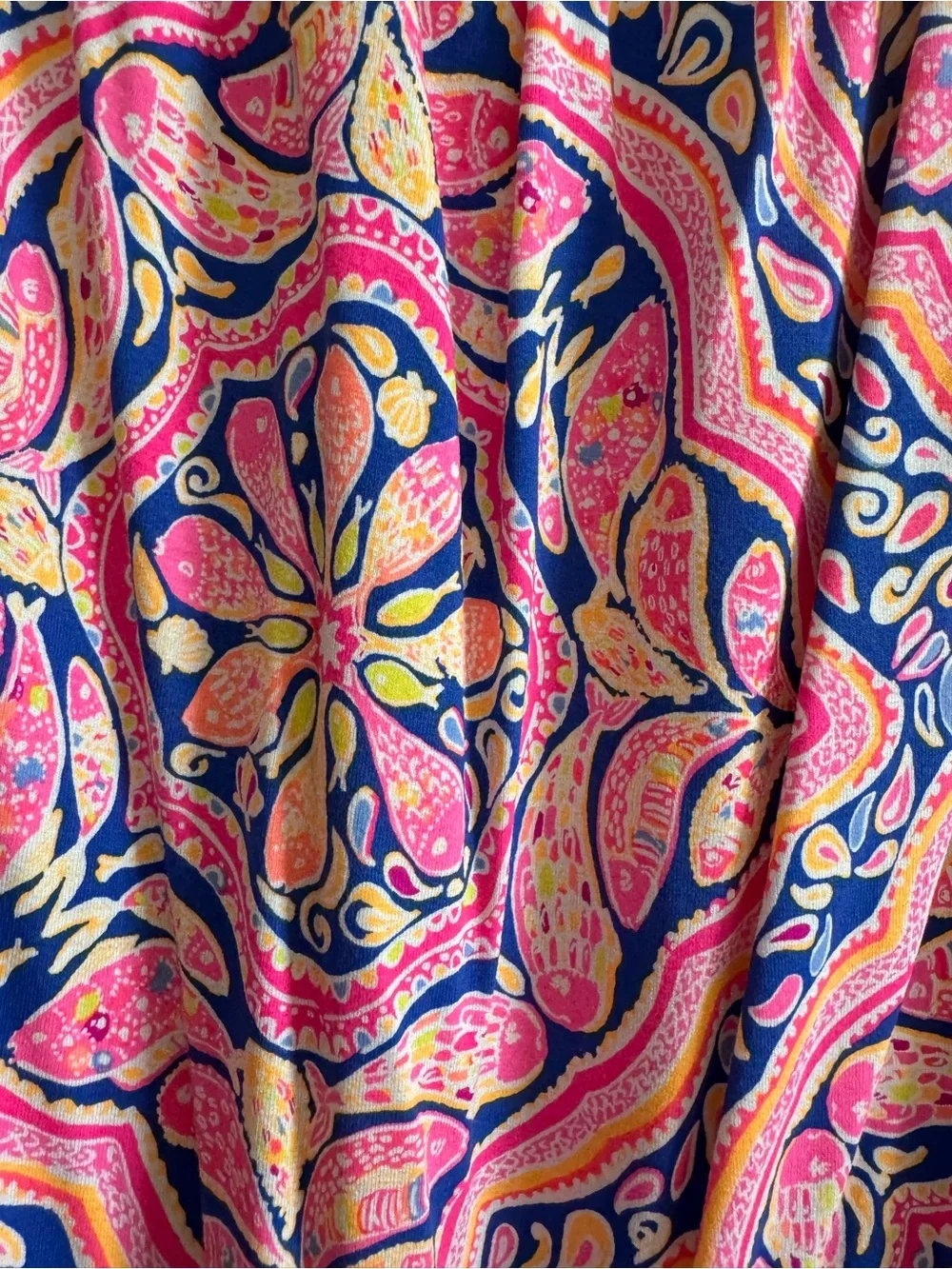 Lilly Pulitzer Pink and Navy Off-Shoulder Romper - Picture 2 of 4